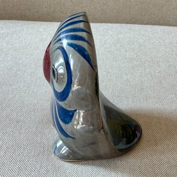 Tonala Folk Art Pottery Owl Figurine Mexican - Picture 2 of 8